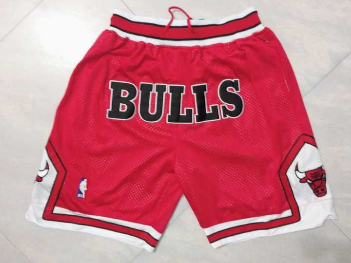 Men 2019 NBA Nike Chicago Bulls red style #3 shorts